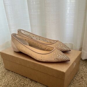 Brand NEW Christian Louboutin Follies Strass Flat 38.5